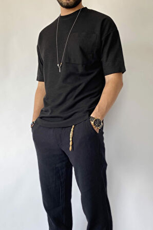 Yazlık Keten Erkek Tişört