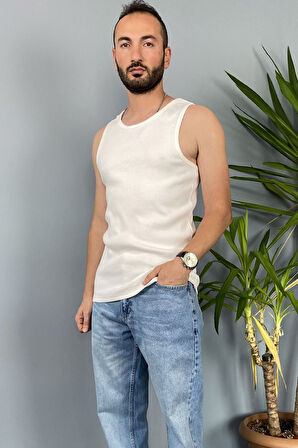 Beyaz Spor Atlet Likralı Sporcu Atleti