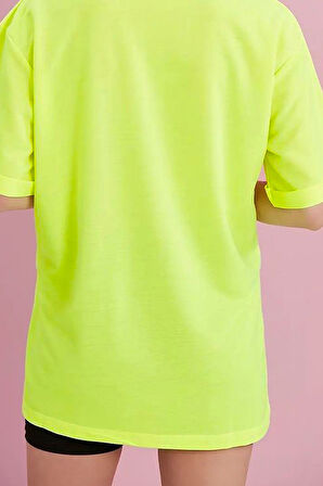 Yırtmaçlı Duble Kol Geniş Bisiklet Yaka Oversize Sweatshirt