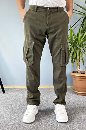 Kargo Cepli Haki Pantolon