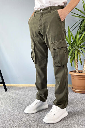 Kargo Cepli Haki Pantolon