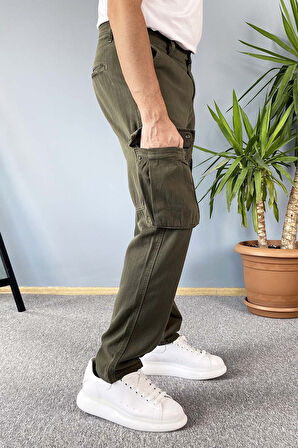 Kargo Cepli Haki Pantolon