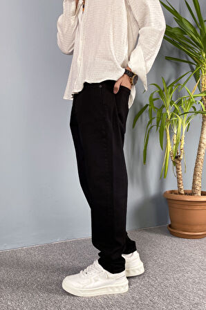 Siyah Boyfriend Jean - Kot Pantolon