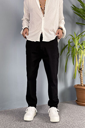 Siyah Boyfriend Jean - Kot Pantolon