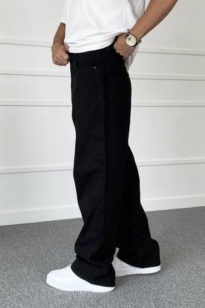 Siyah Baggy Kalıp Jean - Kot Pantolon