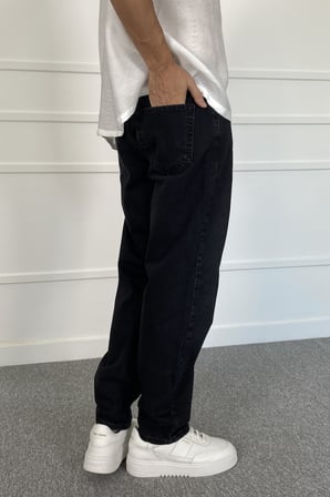 Boyfriend Taşlanmış Siyah Jean - Kot Pantolon | STK2069-Jean
