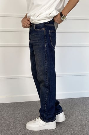 Lacivert Slim Fit Jean - Kot Pantolon