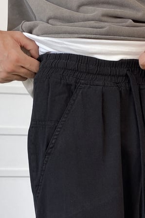 Yıkamalı Bağcıklı Baggy Bol Kalıp Jean | STK2083-Jean