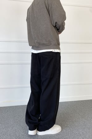 Yıkamalı Bağcıklı Baggy Bol Kalıp Jean | STK2083-Jean