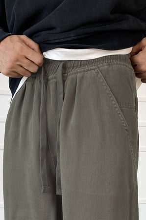 Yıkamalı Bağcıklı Baggy Bol Kalıp Jean | STK2083-Jean