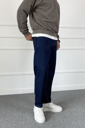 Lacivert Slim Fit Likralı Jean - Kot Pantolon | STK2085-Jean
