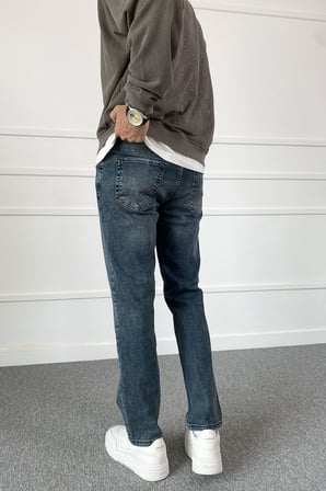 Lacivert Slim Fit Likralı Jean - Kot Pantolon