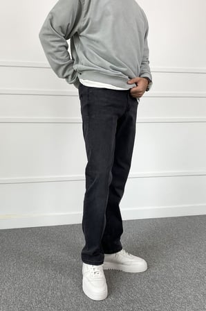 Slim Fit Antrasit Likralı Jean