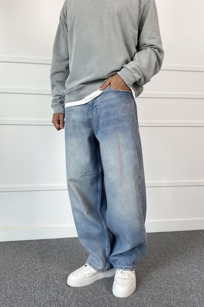 Mavi Balon Süper Baggy Jean