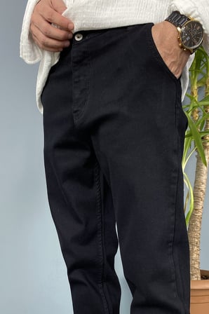 Boyfriend Jogger Paçası Lastikli Kot Pantolon