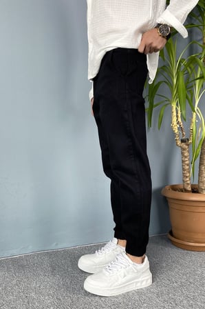 Boyfriend Jogger Paçası Lastikli Kot Pantolon