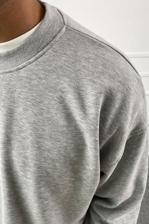 Boxy Fit Nakışlı Yıkamalı Yumuşak Dokulu Sweatshirt | STK2105-Sweatshirt