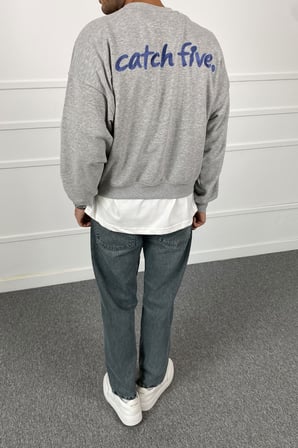 Boxy Fit Nakışlı Yıkamalı Yumuşak Dokulu Sweatshirt | STK2105-Sweatshirt