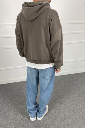 Boxy Fit Kapüşonlu Sweatshirt | STK2108-Sweatshirt