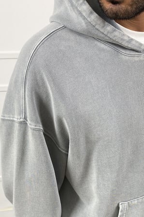 Kanguru Cepli Kapüşonlu Yıkamalı Sweatshirt | STK2119-Sweatshirt