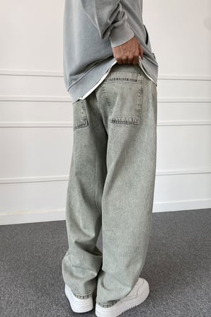 Eskitme Yıkamalı Süper Baggy Bol Kalıp Jean | STK2120-Jean