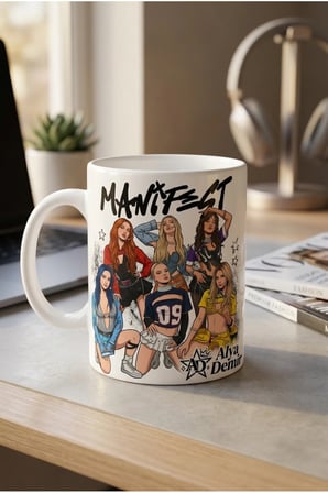Alya Gift Shop Kişiye Özel Manifes Tasarımlı Kupa bardak