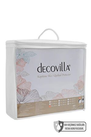 Decovilla Kapitone Fitted Telalı 60 x 120 Su Geçirmez Alez Beyaz