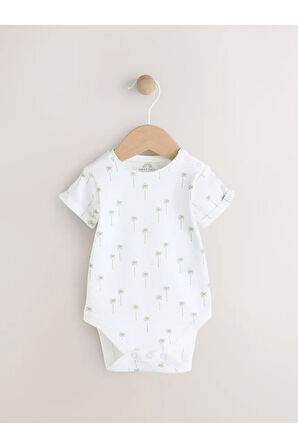 %100 Pamuklu Yeşil Çizgili Salopet Body Zıbın Set