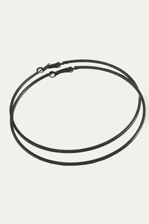 Ezme Çizgili Metal Halka Küpe 8-9-10 cm