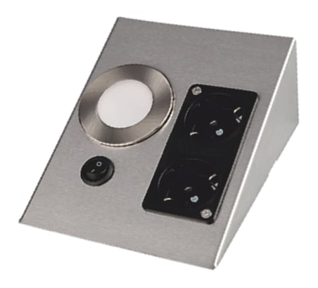 1 Adet CATA CT 5109 Krom Kasa 5W Çift Prizli Tezgah Aydınlatma Gün Işığı 3200K