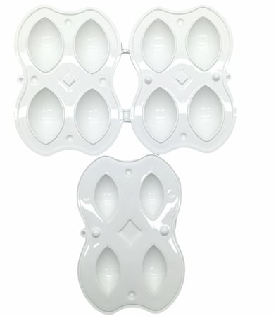 İçli Köfte Yapma Kalıbı - 4'lü - Plastik
