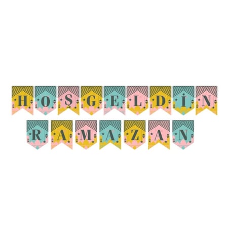Ramazan Renkli Banner Süs - Hoşgeldin Ramazan