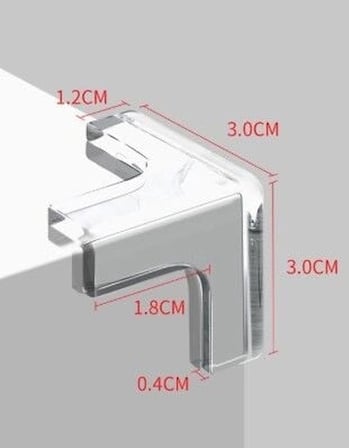 8 li Set Silikon Şeffaf Masa Kenarı Koruma Aparatı