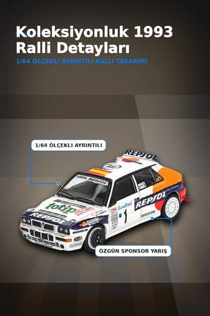 Monte Carlo Blisterli 1/64 Lancia Delta HF Integrale Model Araba - Tek Adet BX-313356
