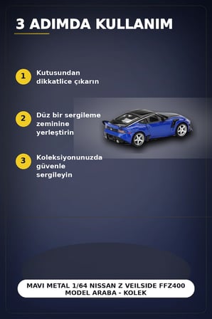 Mavi Metal 1/64 Nissan Z VeilSide FFZ400 Model Araba - Koleksiyonluk Diecast BX-313400