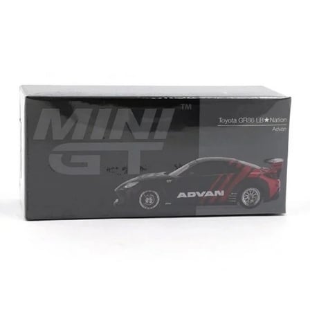 Sıvı Kristal Mavi 1:64 Ölçek Metal Toyota GR86 LB Nation Advan Model Araba BX-313388