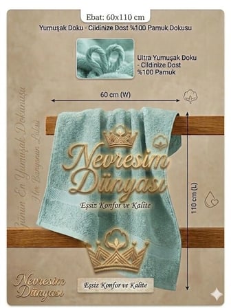 Eco Lounge Prime Havlu 60x110 Su Yeşili