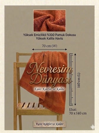 Eco Lounge Prime Havlu 70x140 Kiremit