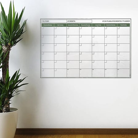 Manyetik Yapışkanlı Bir Aylık Program Planlayıcı Takvim 85x56 Cm Bx40