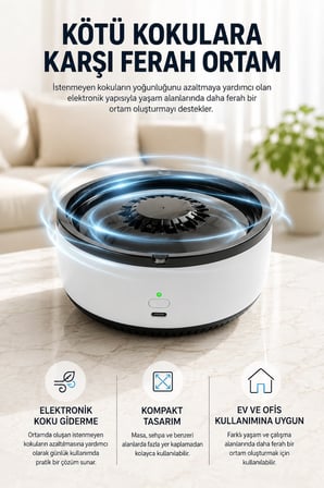 Küllük Duman Giderici Temizlenebilir Elektronik Pilli