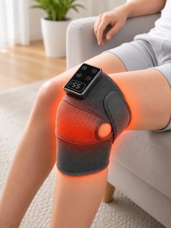 Taşınabilir Isıtmalı Diz Masaj Cihazı 5000 mAh Şarjlı Titreşimli Dijital Kontrollü