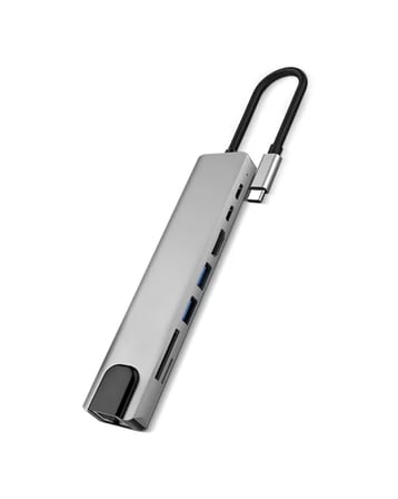 8 Port Type C Hub USB HDMI RJ45 SD TF Kart Okuyucu Çoklayıcı