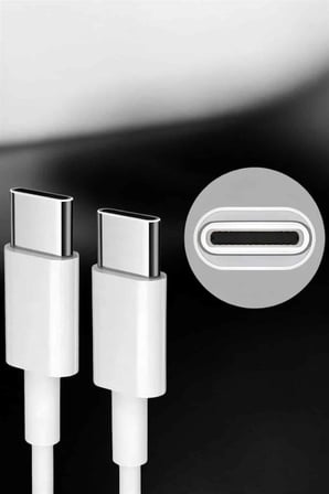 İOS Uyumlu Type-C Girişli Hızlı Şarj 15/15 Pro Max Adaptör ve Kablosu