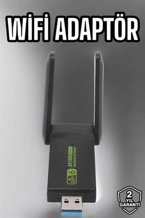Wifi Adaptör Çift Bantlı Kablosuz Wifi Adaptörü