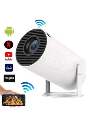 Sinema Projektörü Android HDMI USB WİFİ Ses Çıkışlı Ayaklı Projeksiyon Taşınabilir
