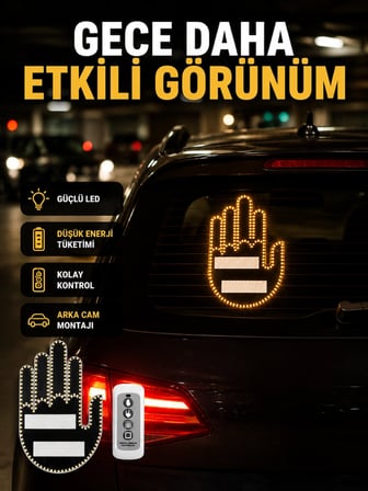 A Kalite Uzaktan Kumandalı LED Park Uyarı Işığı El Figürlü Model