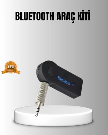 Bluetooth AUX Araç Kiti Eller Serbest Müzik Çalar Dahili Mikrofonlu
