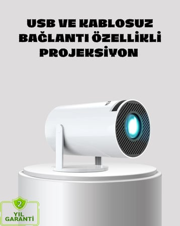 Kablosuz Bağlantılı Full HD Ev Sinema Projeksiyonu 160 ANSI Lümen