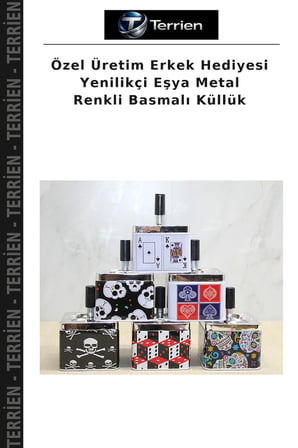 Özel Üretim Erkek Hediyesi Yenilikçi Eşya Metal Renkli Basmalı Küllük
