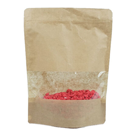 Kilitli Doypack Kraft Pencereli 25x34x6 Cm 500 ADET